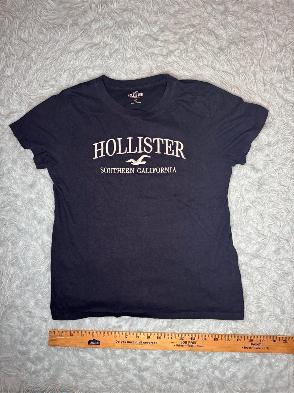 Hollister Black Southern California Logo Tee woman’s juniors medium.  48